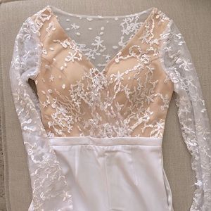 Bridal Jumpsuit with Lace Back